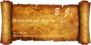 Bontovics Jella névjegykártya